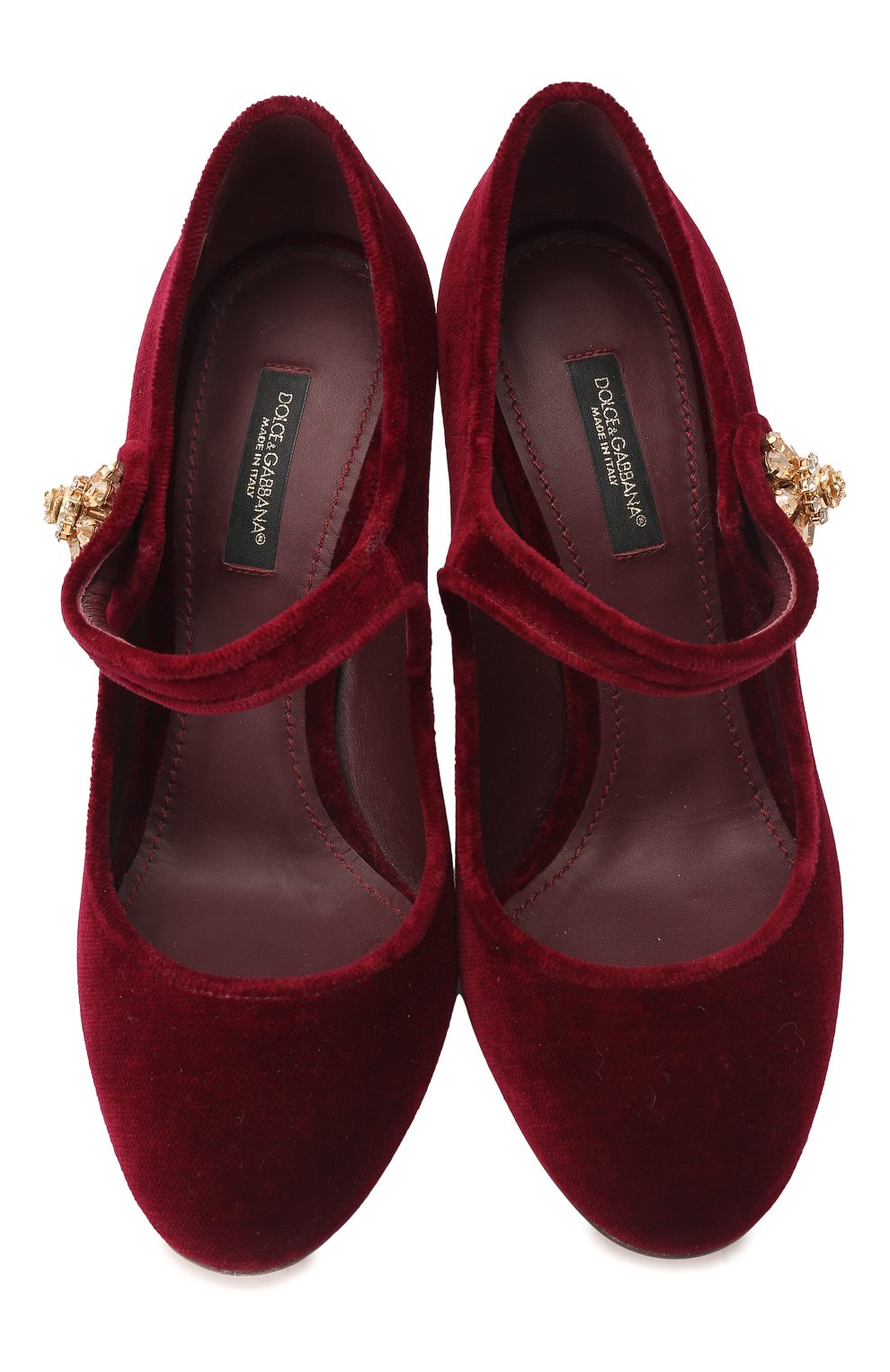 Текстильные туфли Vally | Dolce & Gabbana | Бордовый - 2