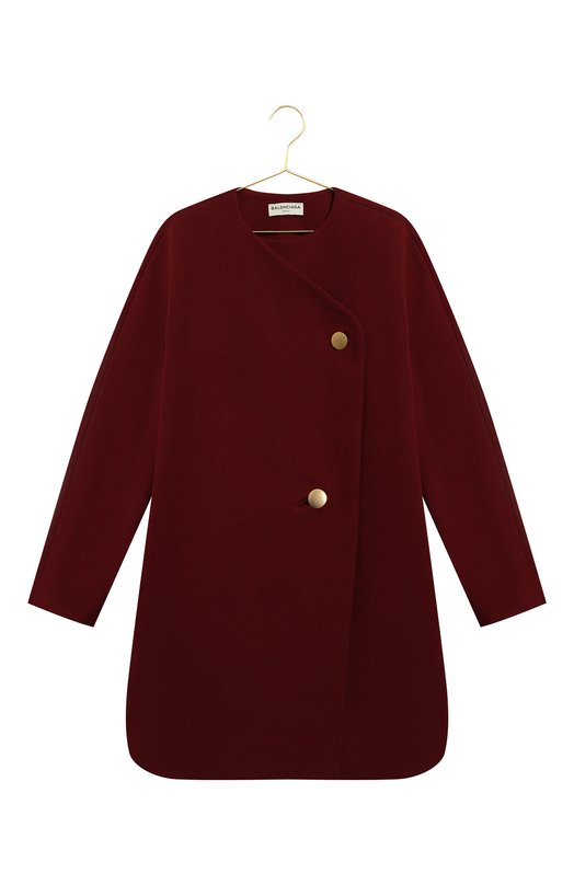 Шерстяное пальто | Balenciaga | Бордовый - 1