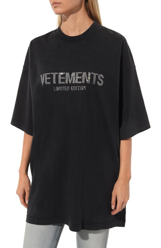 Хлопковая футболка | Vetements | Чёрный - 5