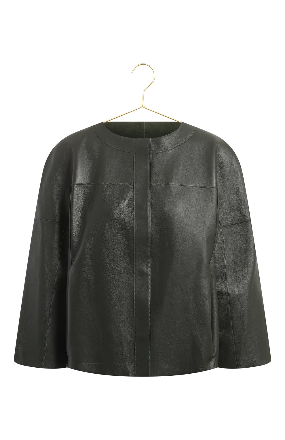 Двусторонняя куртка из кожи | DROMe | Зелёный - 3