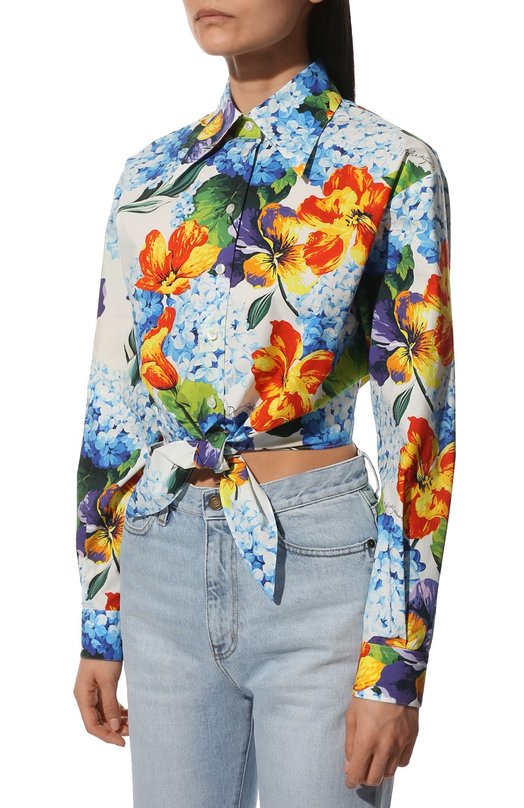 Хлопковая рубашка | Dolce & Gabbana | Разноцветный - 5