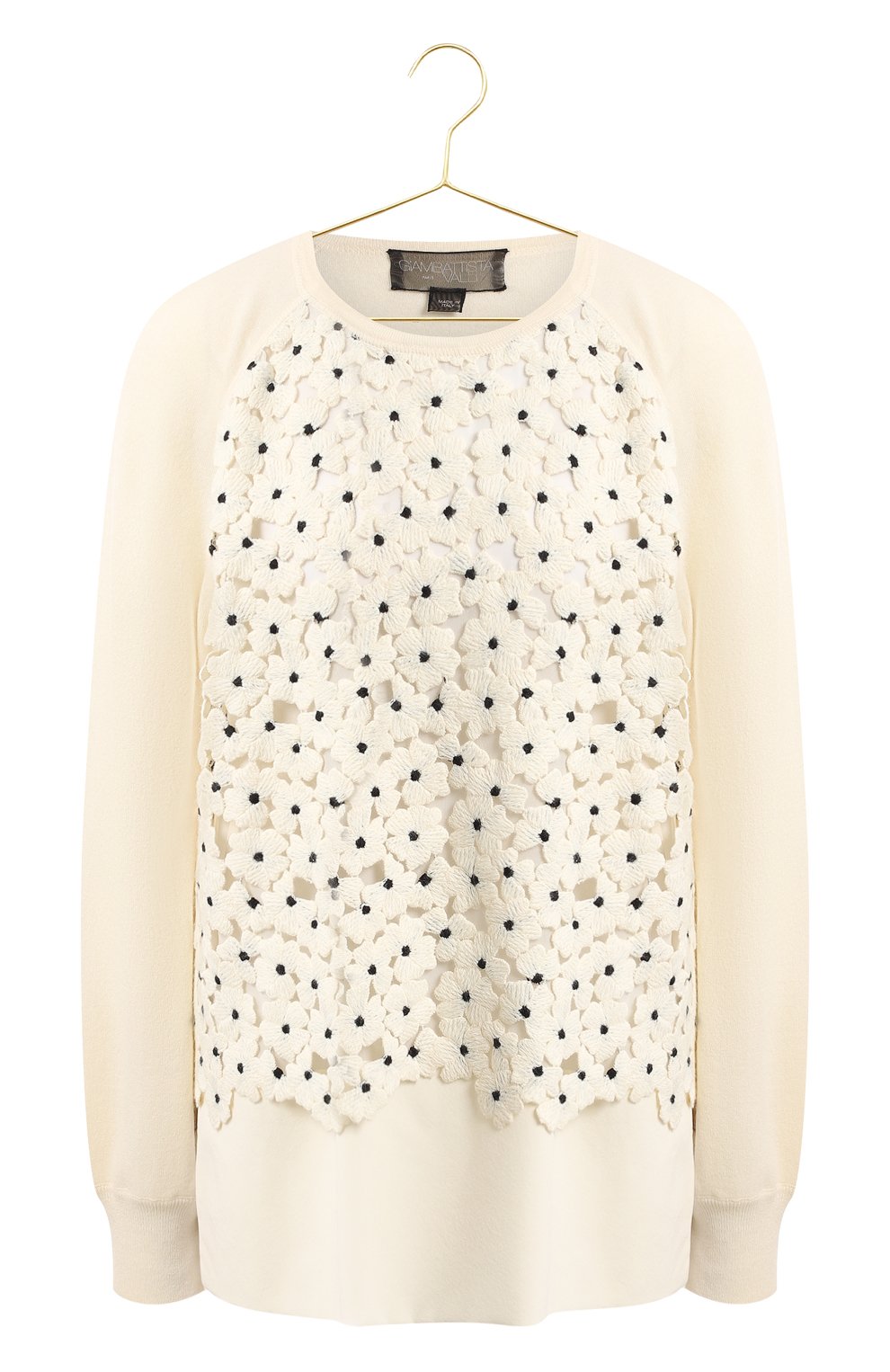 Пуловер из шерсти и кашемира | Giambattista Valli | Кремовый - 1