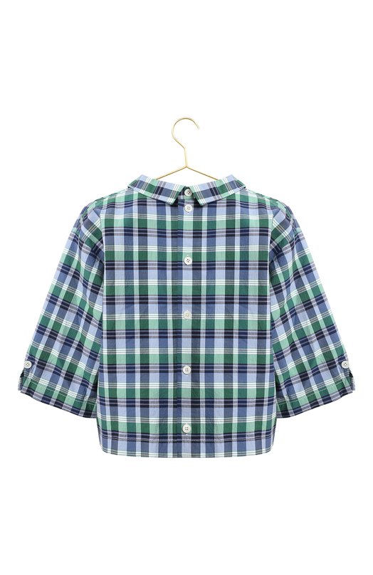 Блузка из хлопка и шелка | Thom Browne | Разноцветный - 2