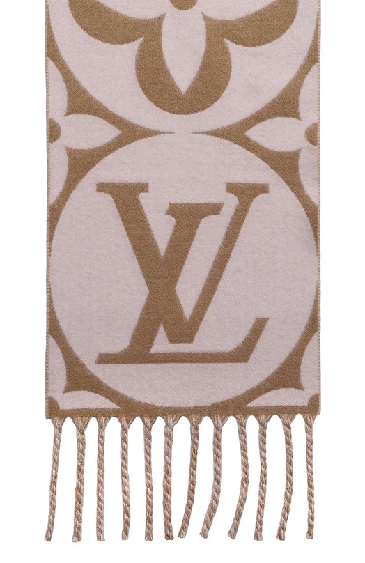 Шерстяной шарф LV Medallion | Louis Vuitton | Бежевый - 3