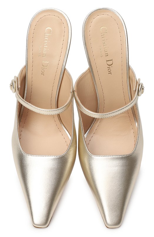 Кожаные туфли | Dior | Золотой - 2