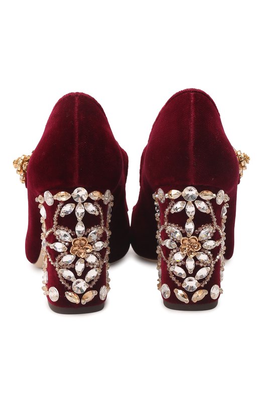 Текстильные туфли Vally | Dolce & Gabbana | Бордовый - 3
