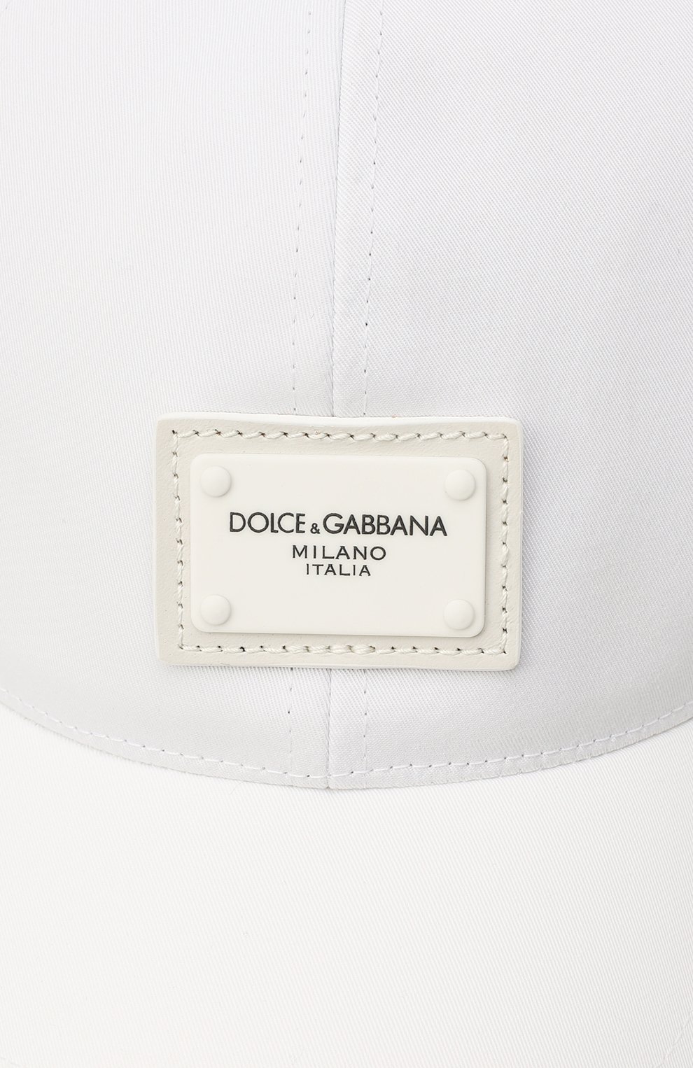 Хлопковая бейсболка | Dolce & Gabbana | Белый - 3