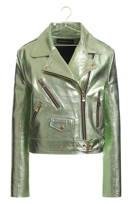 Кожаная куртка | Alexandre Vauthier | Зелёный - 1