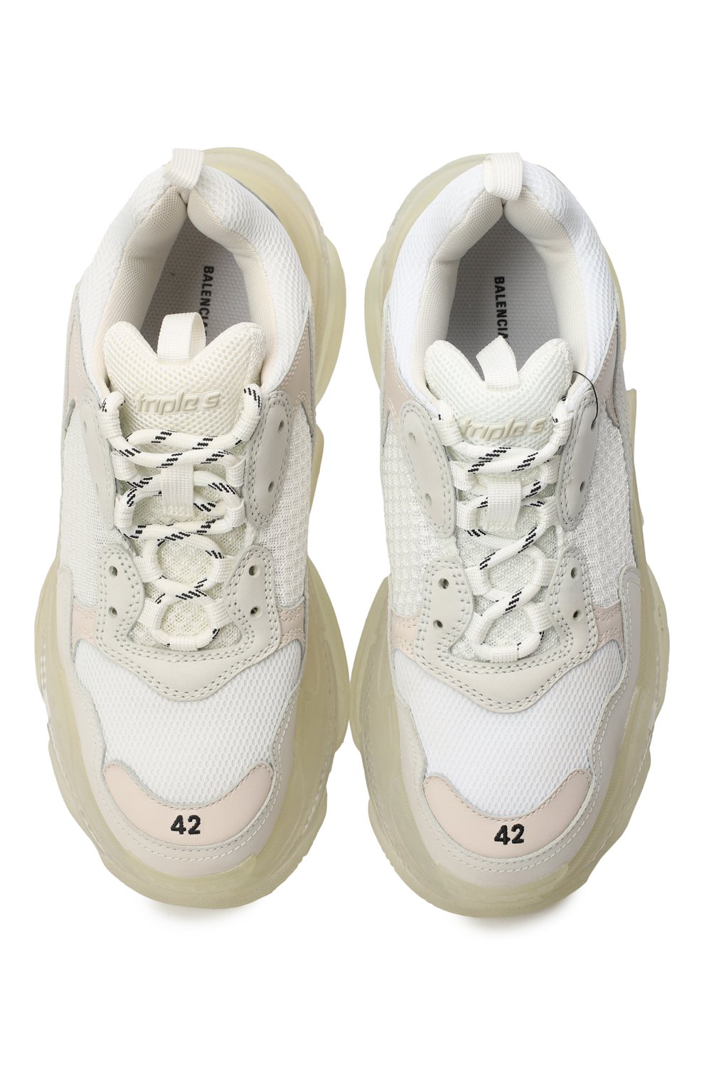 Комбинированные кроссовки Triple S | Balenciaga | Белый - 2