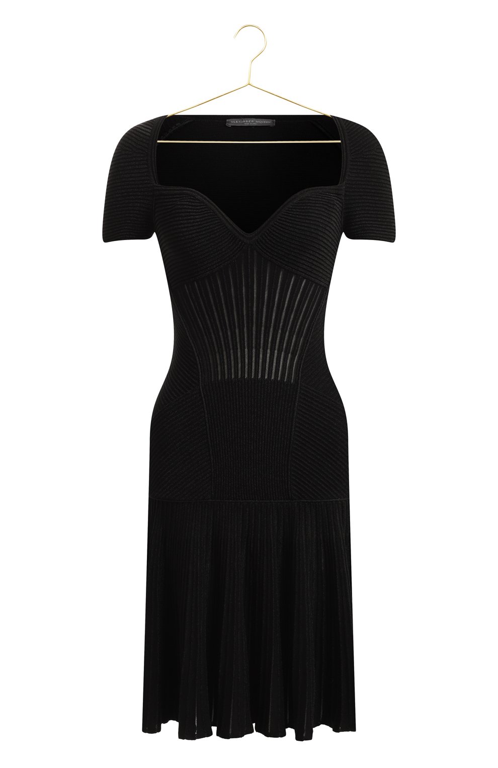 Платье из шерсти и вискозы | Alexander McQueen | Чёрный - 1