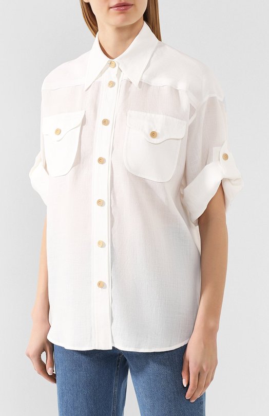 Рубашка из рами | Zimmermann | Белый - 5