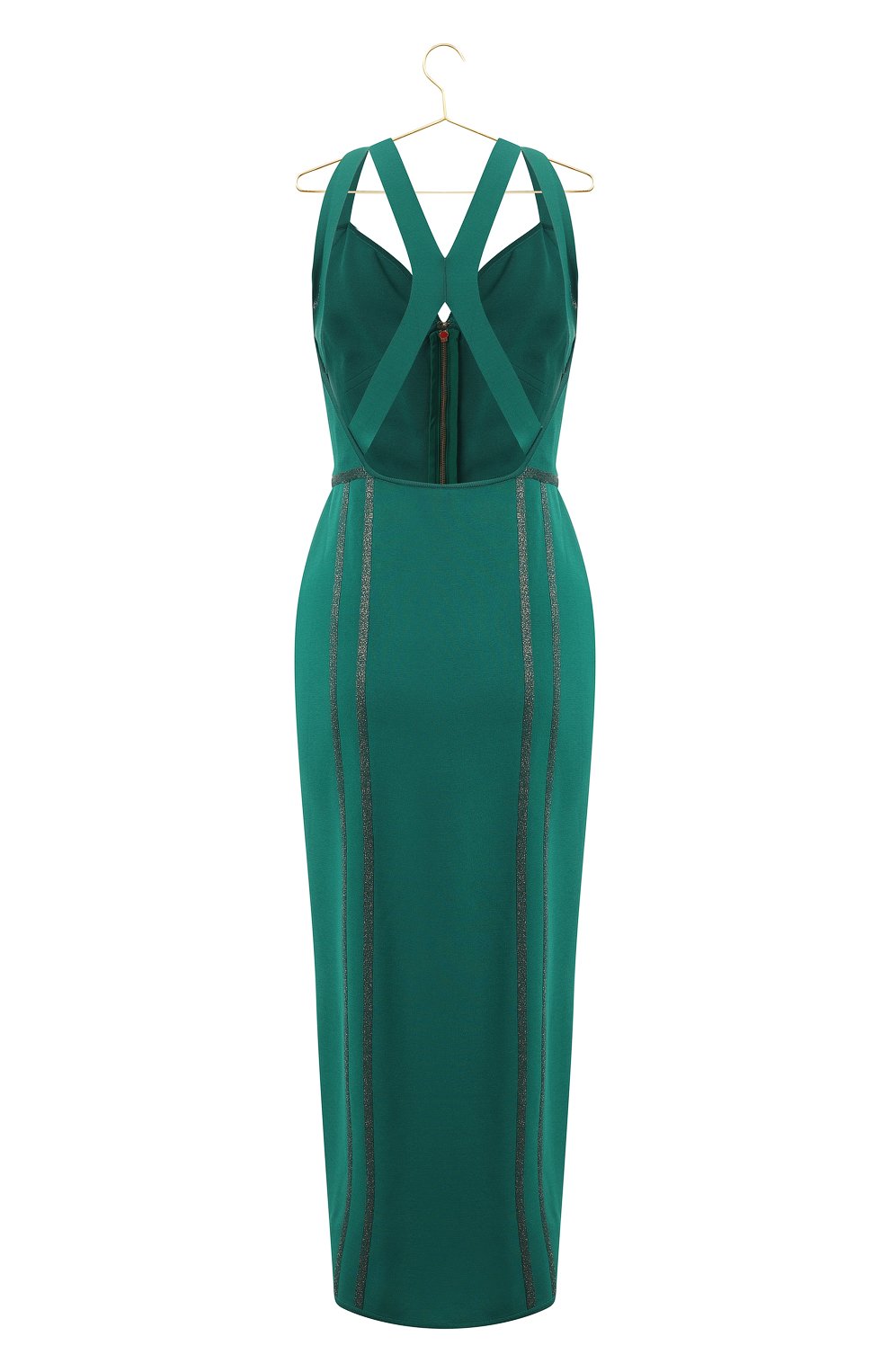 Платье из вискозы и шелка | Elie Saab | Зелёный - 2
