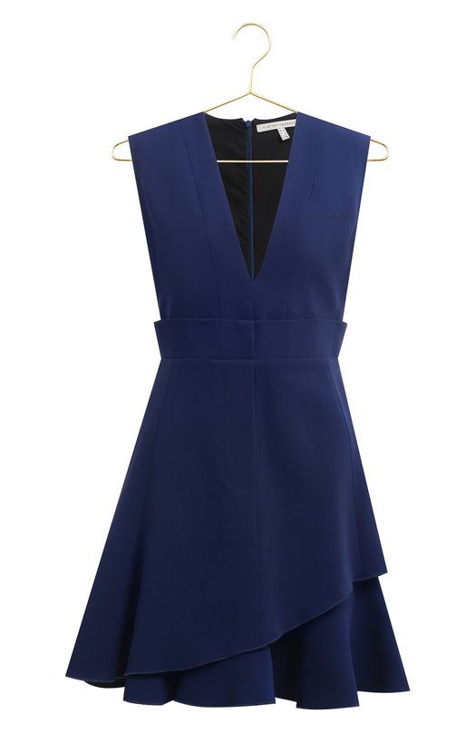 Платье из шелка и шерсти | Victoria Beckham | Синий - 1