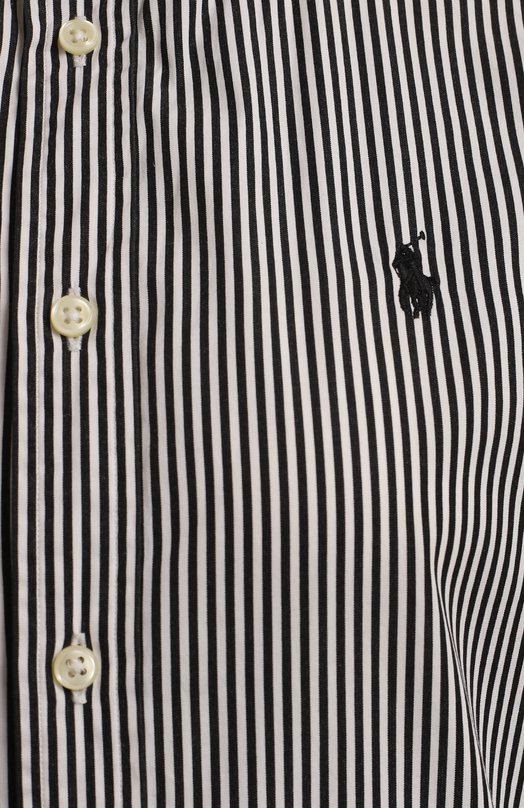 Хлопковая рубашка | Polo Ralph Lauren | Чёрно-белый - 3
