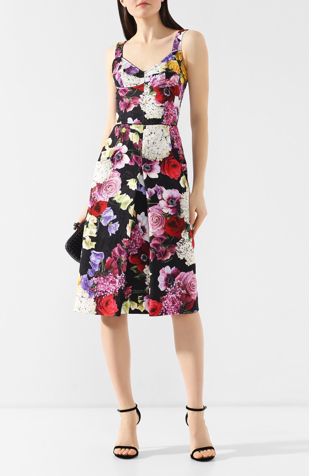 Платье из хлопка и вискозы | Dolce & Gabbana | Разноцветный - 4