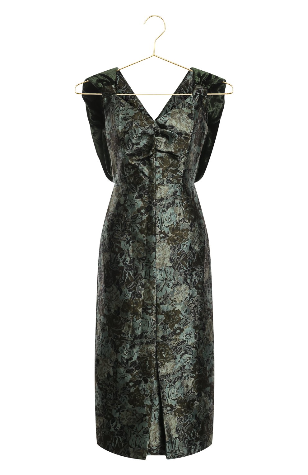Платье из вискозы и шелка | Erdem | Зелёный - 1