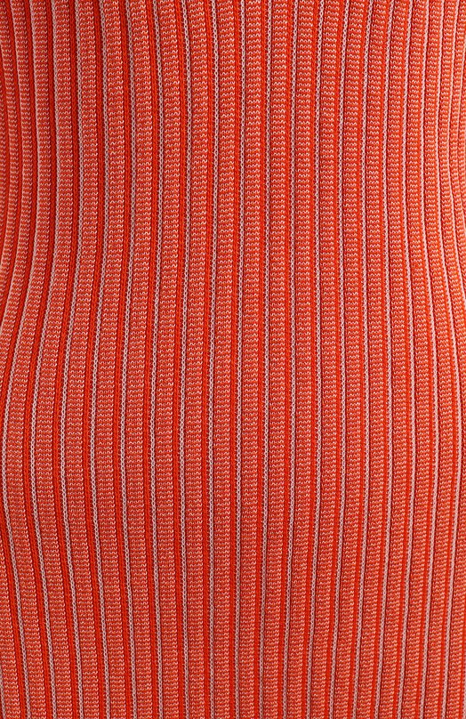 Платье из шерсти и рами | Victoria Beckham | Оранжевый - 3