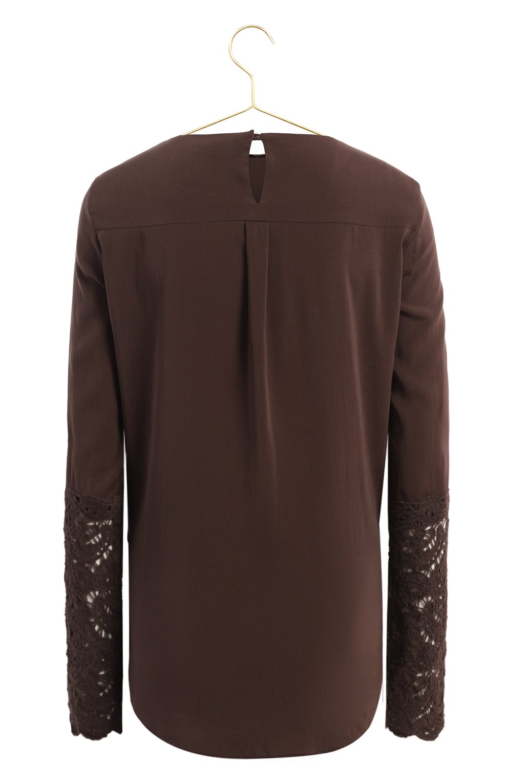 Шелковая блузка | Brunello Cucinelli | Коричневый - 2