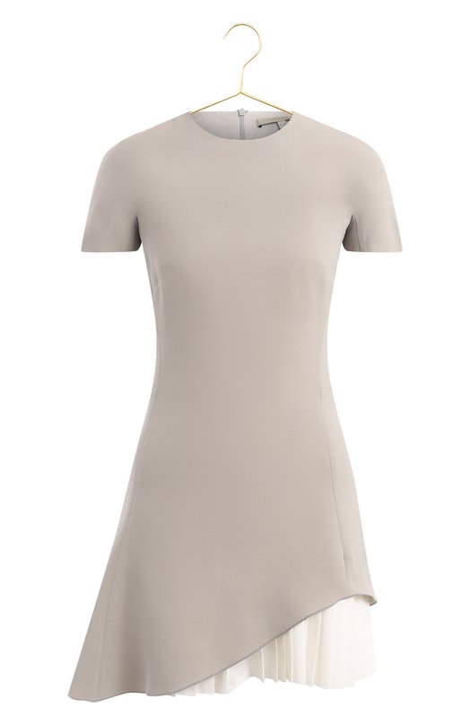 Платье из шелка и шерсти | Victoria Beckham | Серый - 1