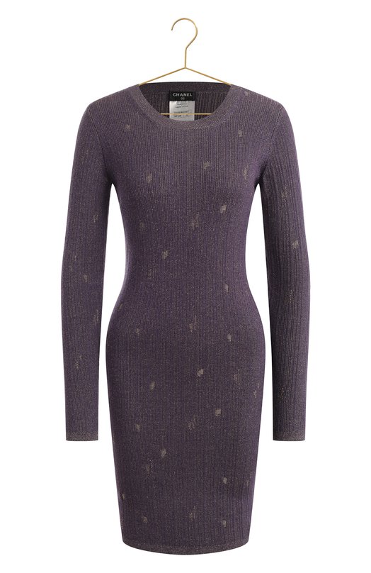 Платье из кашемира и шелка | Chanel | Фиолетовый - 1