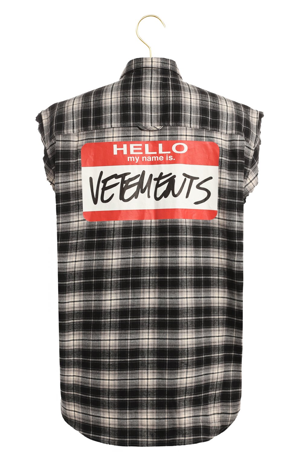 Хлопковая рубашка | Vetements | Чёрно-белый - 2
