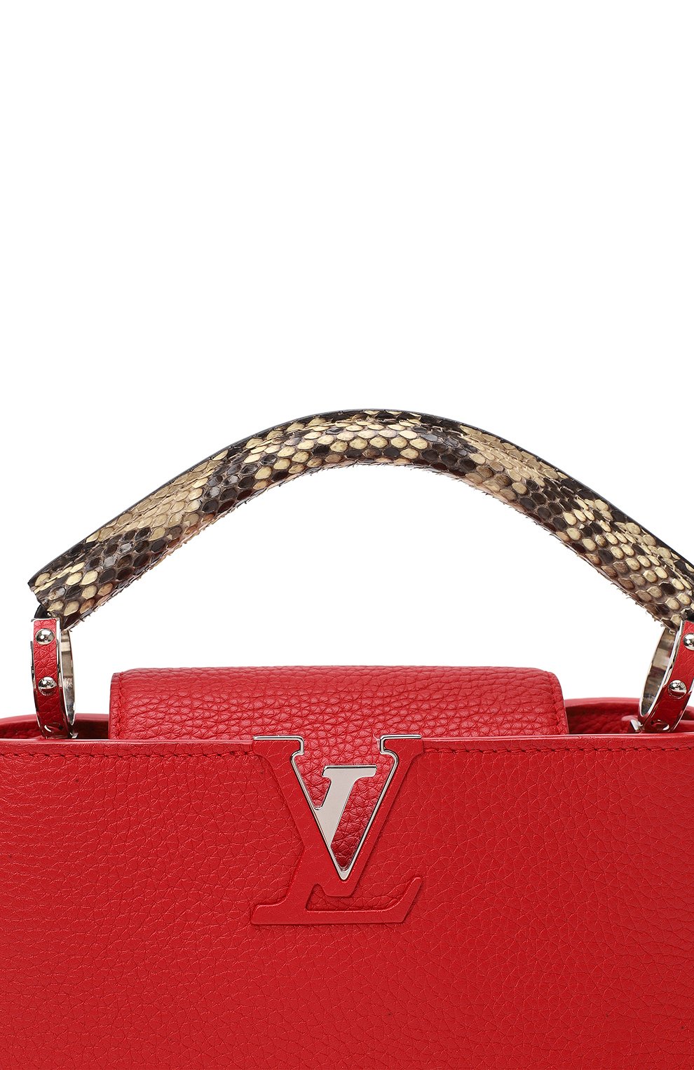 Сумка Capucines BB с отделкой из кожи питона | Louis Vuitton | Красный - 6