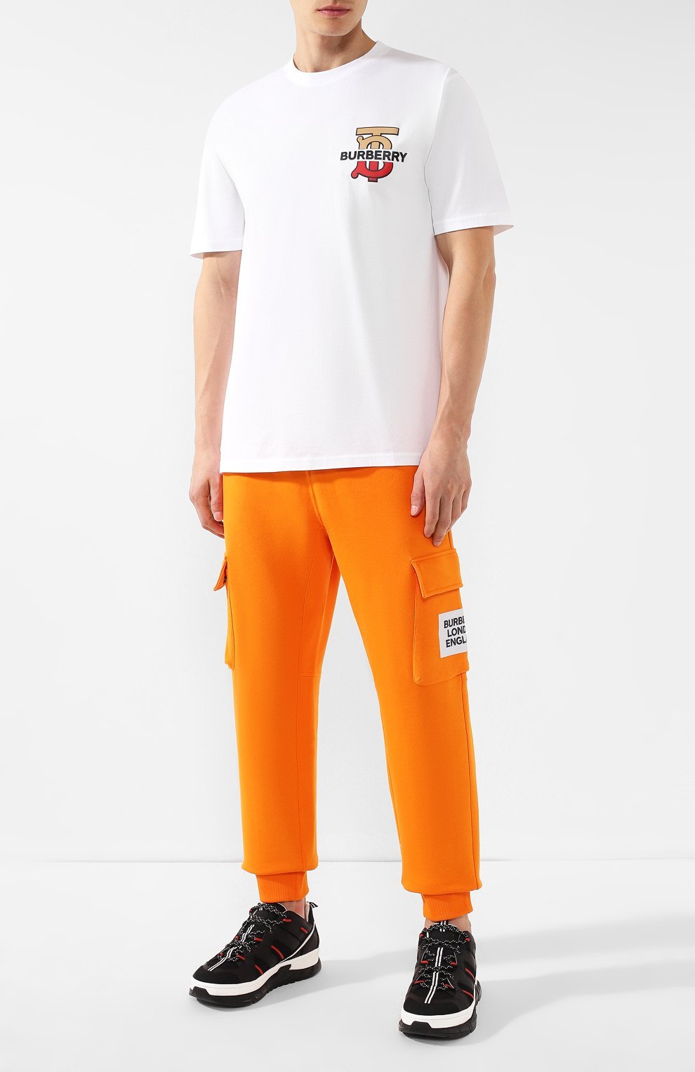 Хлопковые брюки-карго | Burberry | Оранжевый - 6