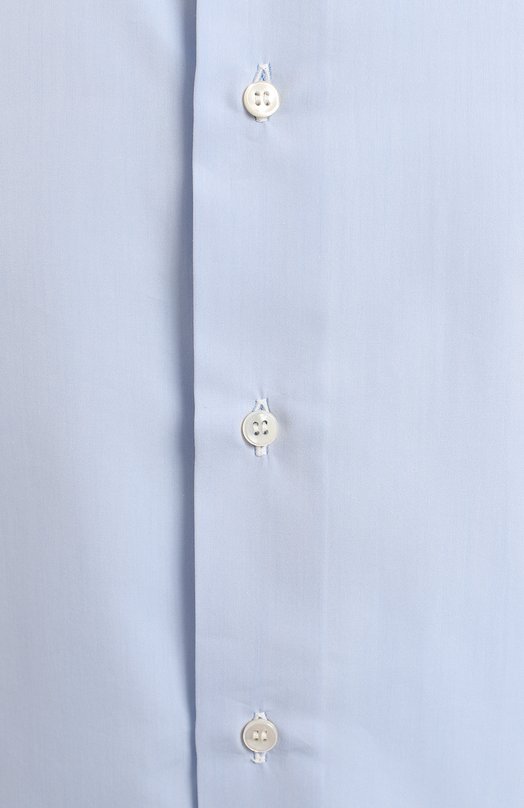 Сорочка из хлопка и шелка | Brioni | Голубой - 3