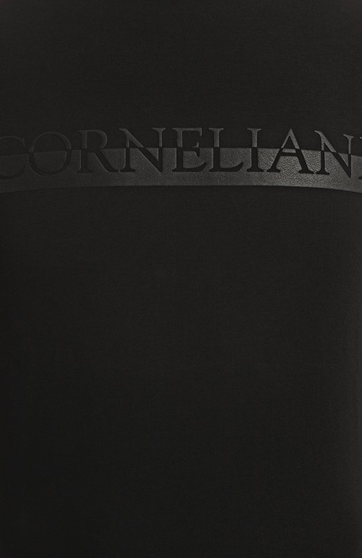 Хлопковый лонгслив | Corneliani | Чёрный - 3