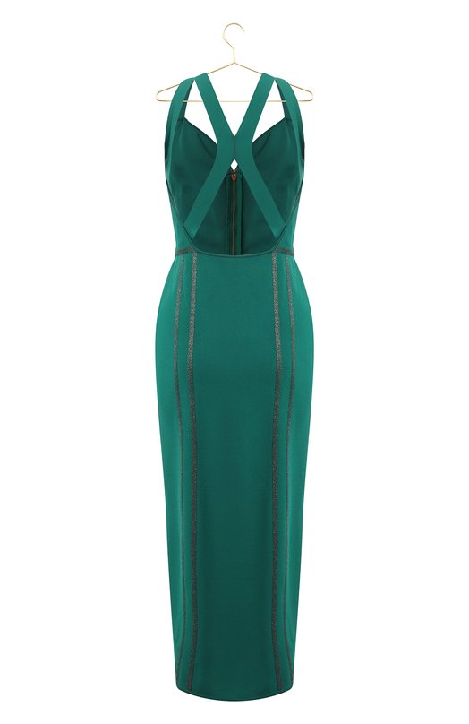 Платье из вискозы и шелка | Elie Saab | Зелёный - 2