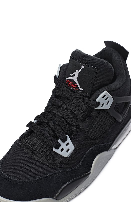 Кроссовки Air Jordan 4 Retro SE GS "Black Canvas" | Nike | Чёрный - 8
