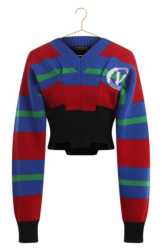 Шерстяной пуловер | Versace | Разноцветный - 1