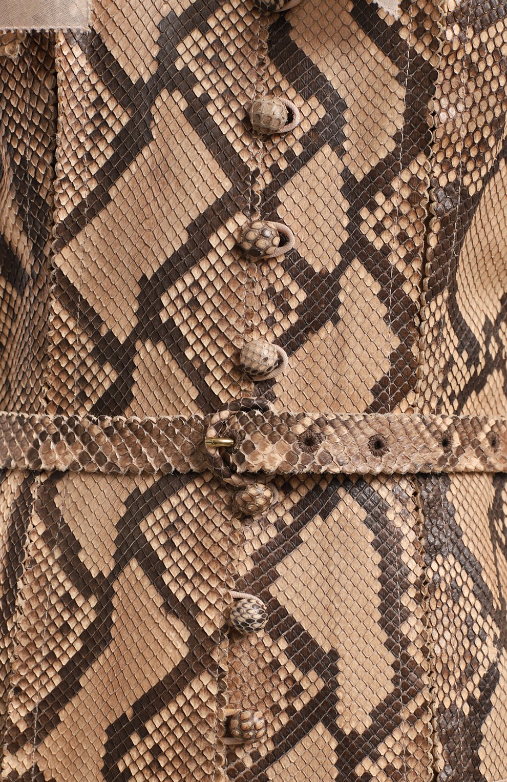 Пальто из кожи питона | Louis Vuitton | Бежевый - 3