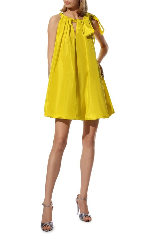 Шелковое платье | Valentino | Жёлтый - 4