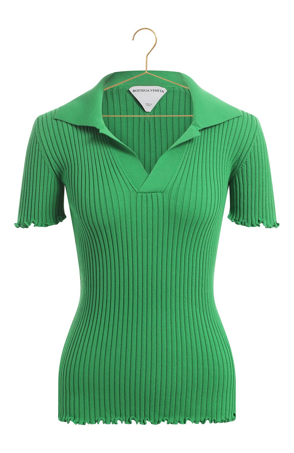 Хлопковый пуловер | Bottega Veneta | Зелёный - 1