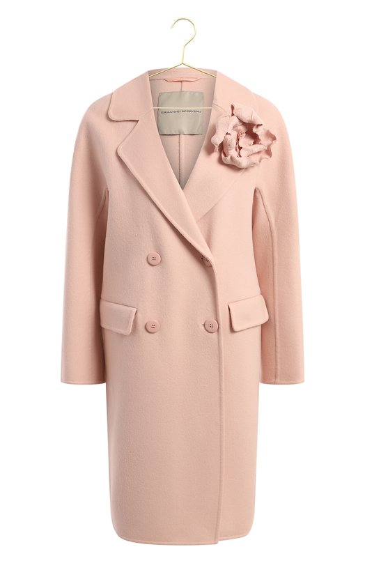 Шерстяное пальто | Ermanno Scervino | Розовый - 1