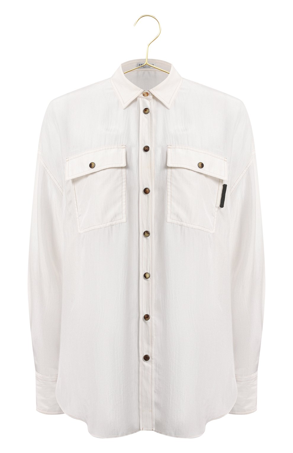 Шелковая рубашка | Brunello Cucinelli | Белый - 1
