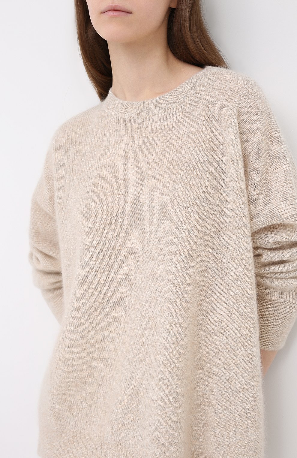 Пуловер из шерсти и вискозы | Brunello Cucinelli | Кремовый - 5