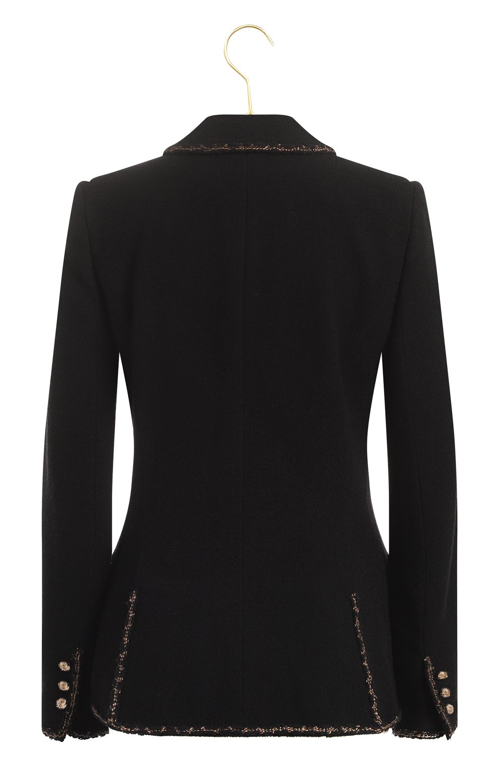 Жакет из шерсти и шелка Chanel, цвет Чёрный купить на ресейл-платформе ...