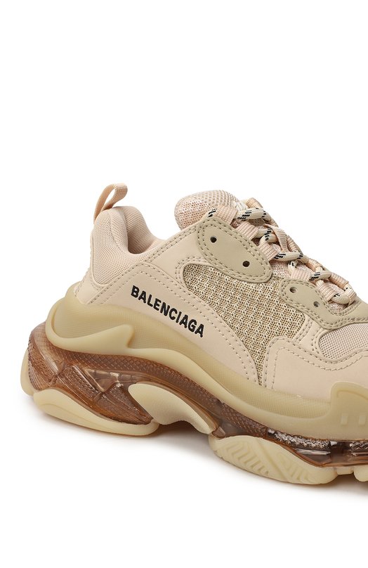 Комбинированные кроссовки Triple S | Balenciaga | Кремовый - 8