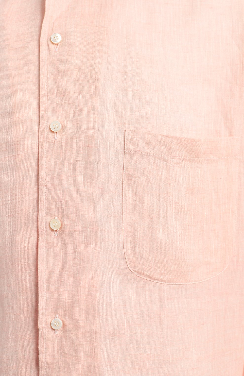 Льняная рубашка | Loro Piana | Розовый - 3