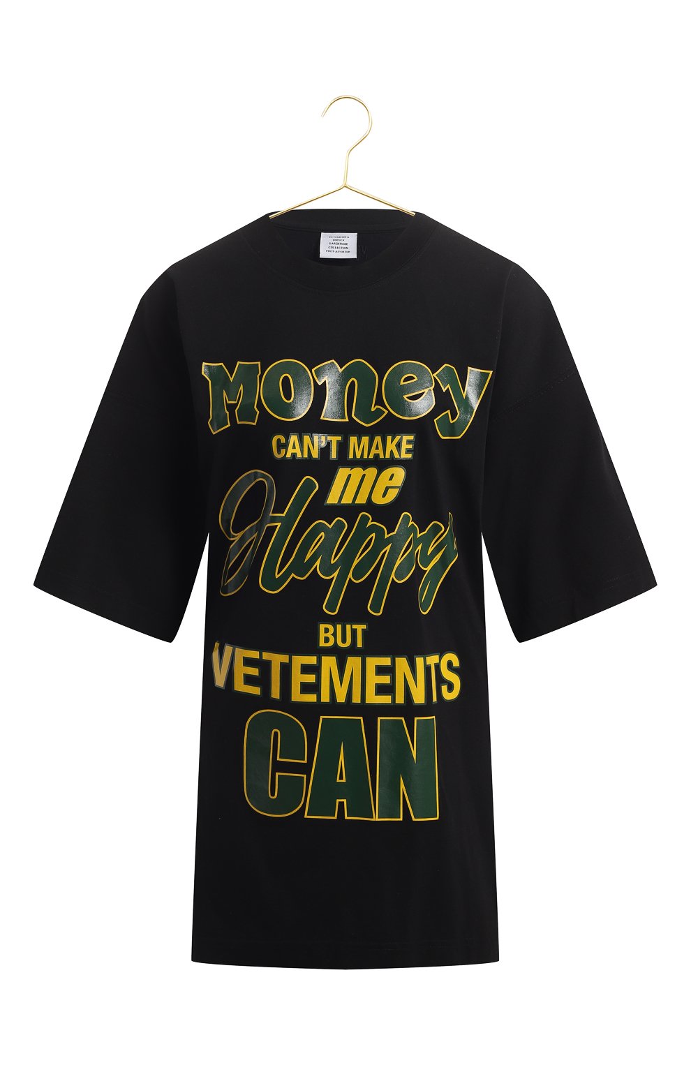 Хлопковая футболка Vetements, цвет Чёрный купить на ресейл-платформе ...