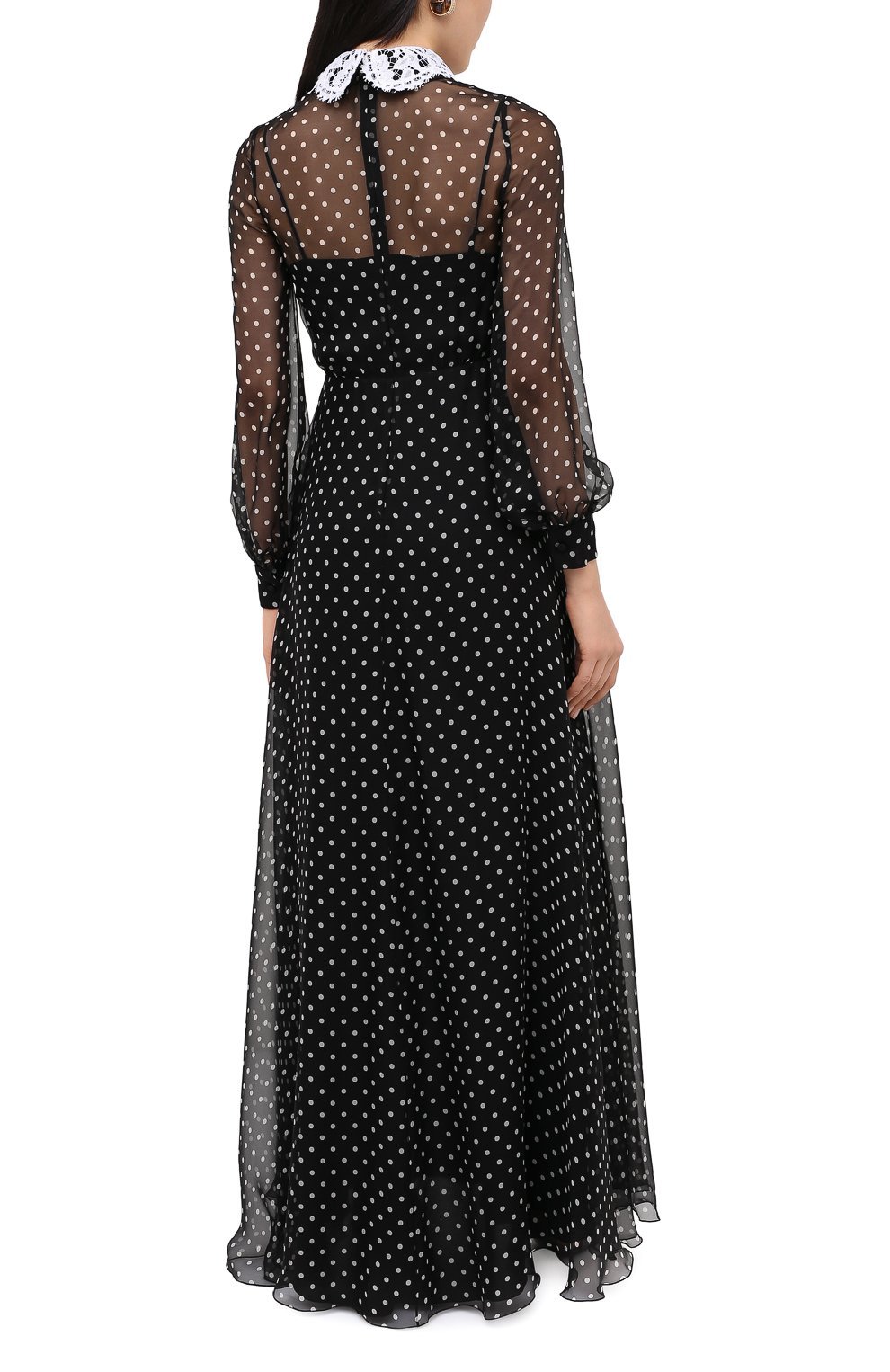 Шелковое платье | Valentino | Чёрно-белый - 5