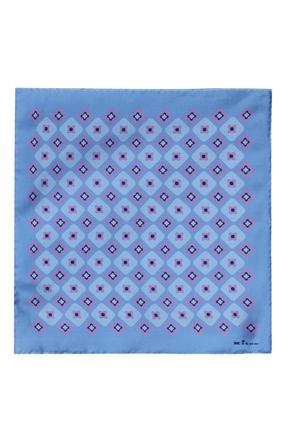 Шелковый платок | Kiton | Голубой - 3