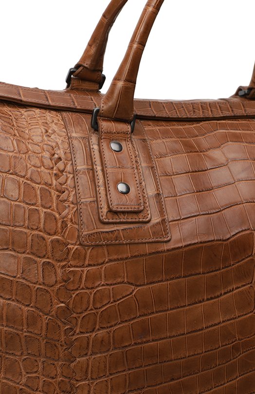 Дорожная сумка из кожи крокодила | Bottega Veneta | Коричневый - 6