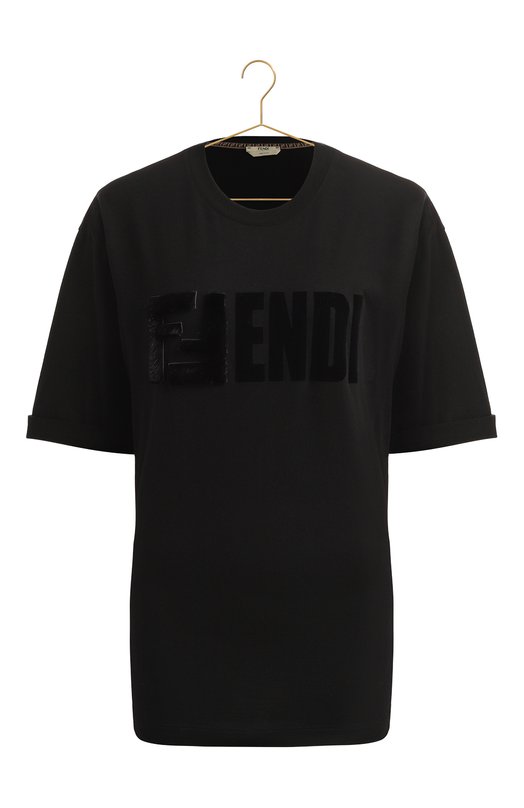 Хлопковая футболка | Fendi | Чёрный - 1