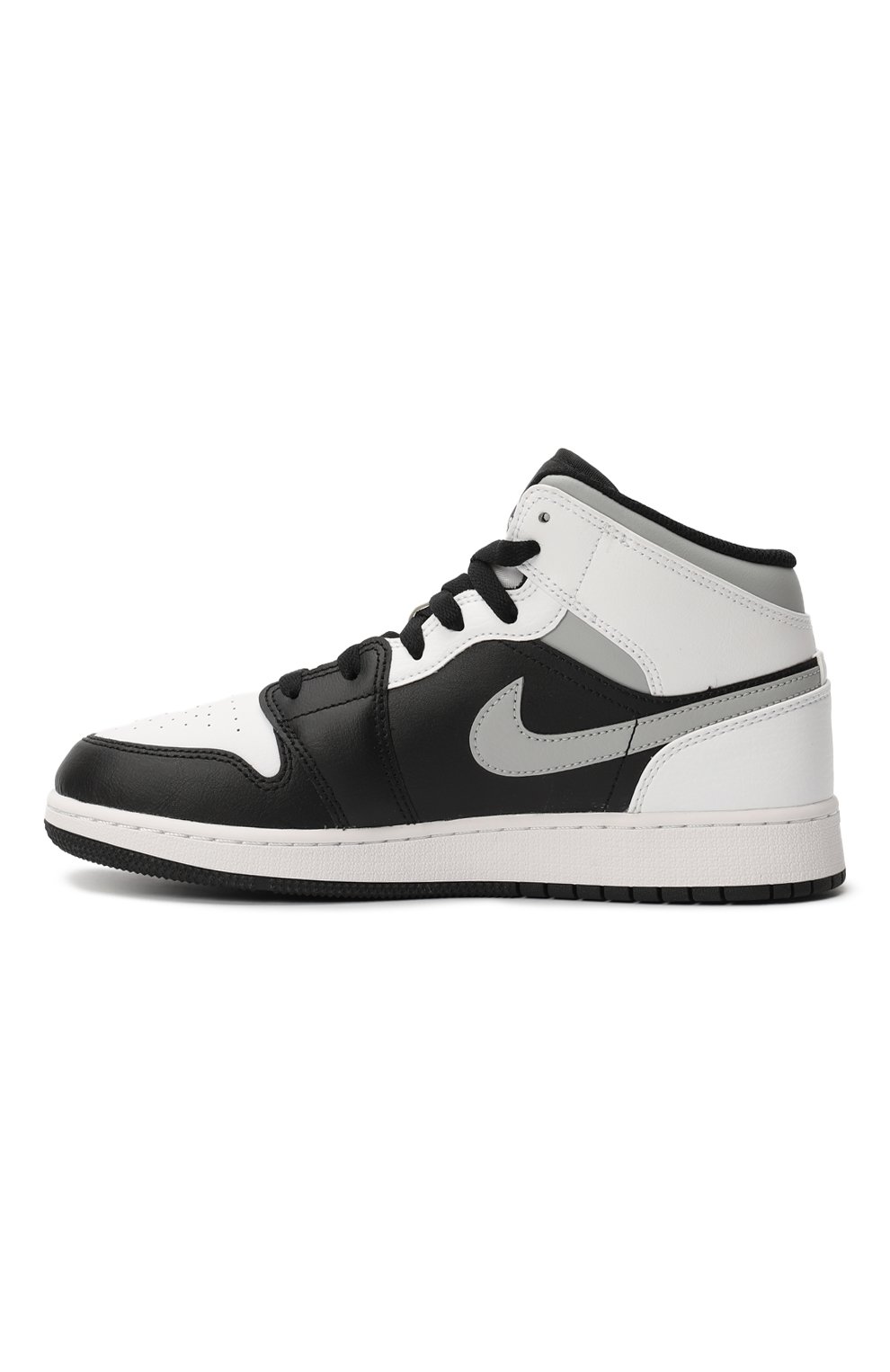 Кеды Air Jordan 1 Mid GS White Shadow | Nike | Чёрно-белый - 6