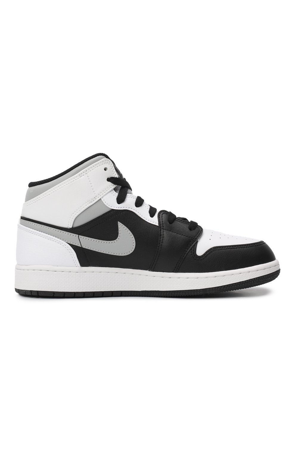 Кеды Air Jordan 1 Mid GS White Shadow | Nike | Чёрно-белый - 5