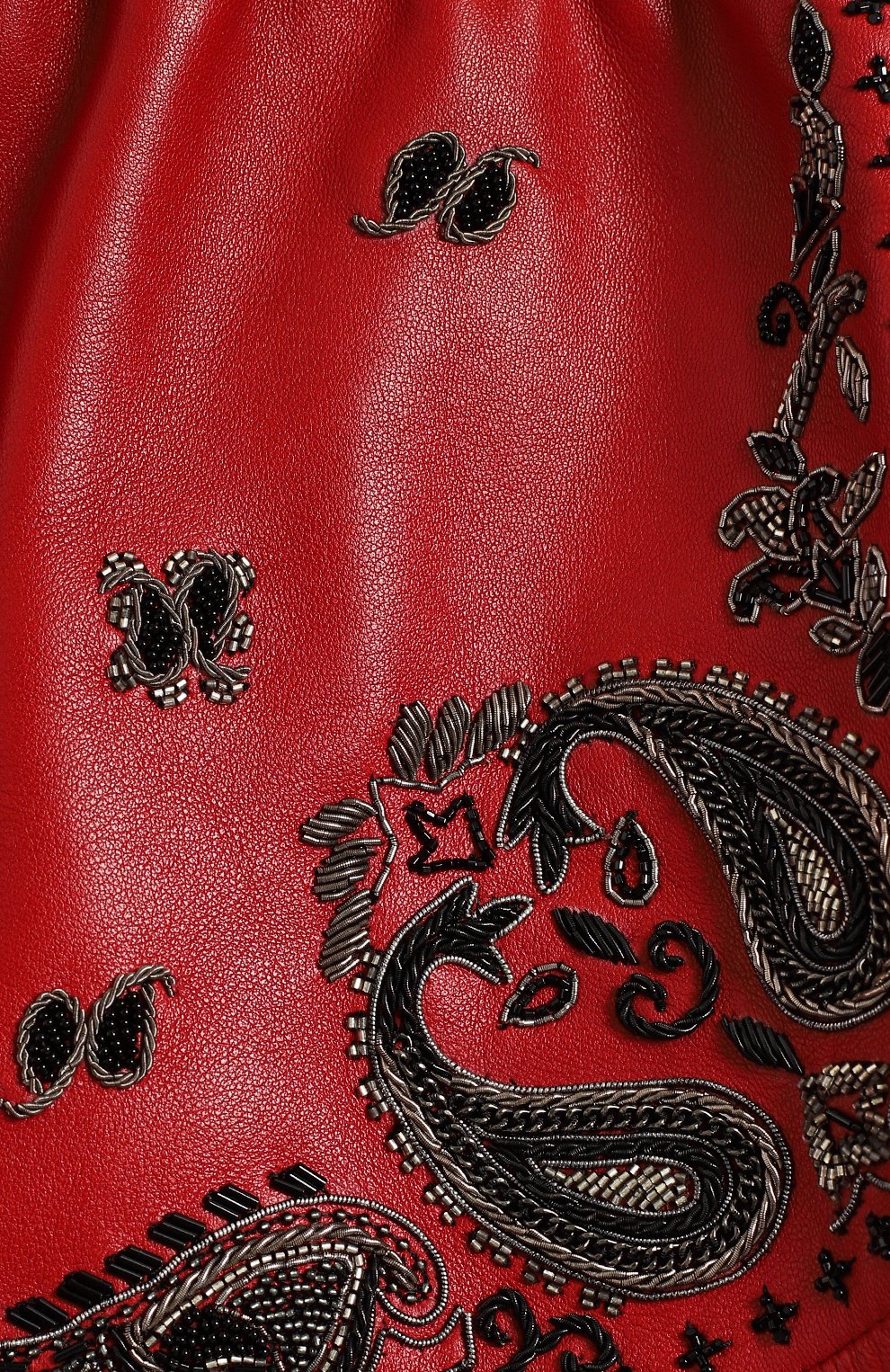 Кожаные шорты | Saint Laurent | Красный - 4
