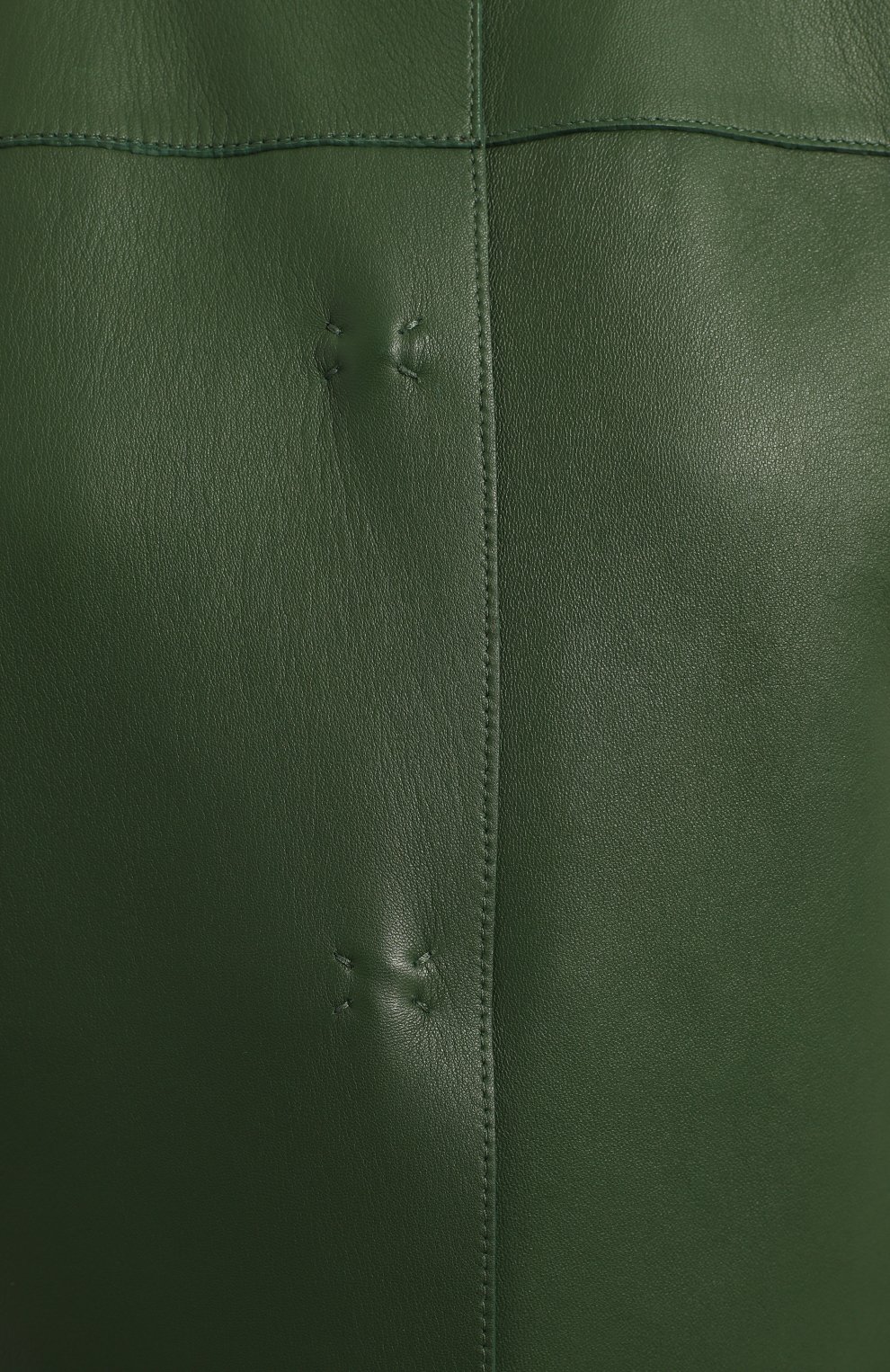Кожаное пальто | Dolce & Gabbana | Зелёный - 3